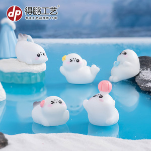 Dp Mini Seal Figurines Resin Cartoon Aquarium Decorations Ornaments For <b>Fish</b> <b>Tank</b> Display - Product Image 4
