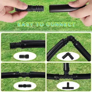 16/20/25Mm Pipa PE Barb Connector Taman Micro Drip Irigasi Pipa Selang Konektor Berkebun Penyiraman Sistem