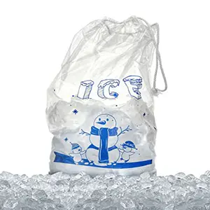2024 borsa per il ghiaccio con coulisse di vendita calda da 5Kg per il confezionamento di sacchetti per il ghiaccio da 10 libbre e 8 libbre