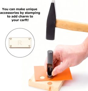 SUPERFINDINGS PCS Alloy Labels Rectangle Blank Stamping Tag X Cm Alloy <b>Purse</b> Tags Label Sign Tags With Iron Gaskets For DIY Sewi - Product Image 5