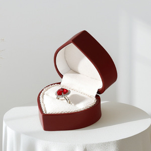 Heart Shape Simple Luxury Diamond <b>Ring</b> Jewelry <b>Box</b> <b>Gift</b> <b>for</b> Wedding Pendant <b>Box</b> - Product Image 4