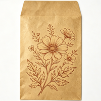 Enveloppe en papier kraft recyclable multi-usages avec impression personnalisée pour dossiers de bureau, souvenirs, emballage cadeau haut de gamme