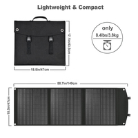 Nouveau panneau solaire portable pliable 18V 100W 2026 – Kit de panneaux solaires pliables pour le camping