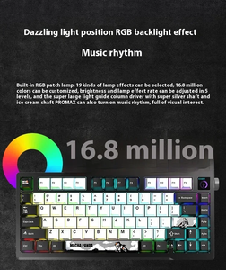 Metaphyuni Metapanda PD75M Teclado mecánico Aleación de aluminio Tres modos RGB Teclado para juegos - Product Image 3