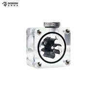 Mini Square Flow Meter Visual Flow Sensor Inline 3-Port dengan Impeller Sensitif untuk Pendinginan Cairan PC & Pemantauan Loop Industri