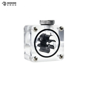 Mini débitmètre carré visuel à 3 ports avec capteur en ligne et impeller sensible pour le refroidissement liquide de PC et la surveillance des boucles industrielles - Product Image 1
