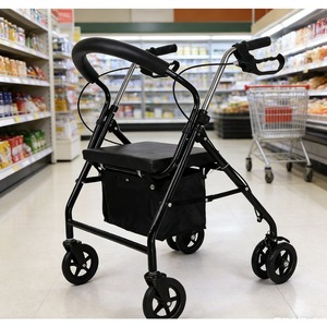 Supermarket-Style Easy Unfolding Steel Shopping Trolley/Cart for Elderly and Disabled People - Product Image 1