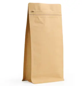 Venta al por mayor 2024 nuevas bolsas de café de alta barrera cremallera lateral papel de aluminio Válvula de desgasificación bolsas de café