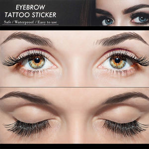 Tatouages de sourcils marron clair pour femmes imperméables <span class=keywords><strong>4D</strong></span> transfert de <span class=keywords><strong>tatouage</strong></span> de sourcils autocollants toilettage façonnage pour femmes fournitures de maquillage - Product Image 3