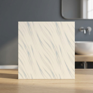 Modernas Baldosas de Porcelana Beige Marfil Nano Pulidas con Sal Soluble, 60x60cm, Acabado Brillante Vitrificado para Interiores - Product Image 6