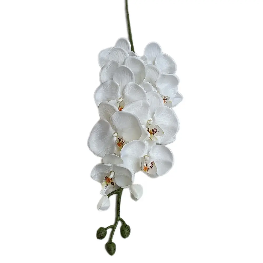 9 Köpfe weiße Phalaenopsis künstliche Blumen 3D-Digitaldruck Schmetterling Orchidee Blumen für Hochzeits feier Hintergrund dekoration
