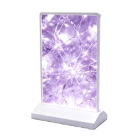 Panneau publicitaire lumineux LED rechargeable double face à haute luminosité, à clipser, pour affichage de prix, comptoir de bar, boutique de thé au lait