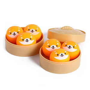 Kawaii Dumpling Stress Balls Fidget Sensory Squeeze Dough Ball Stress Relief Hand <b>Toy</b> Bun with Food Steamer Stretchy Adults <b>Toys</b> - Product Image 2
