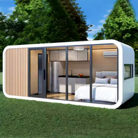 Maison conteneur préfabriquée mobile en panneaux sandwich, design moderne et respirant, pour villa, hôtel, complexe hôtelier, sauna, maison de type cabine
