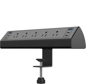 Pince de bureau américaine prise multiprise avec <span class=keywords><strong>4</strong></span> ports USB C PD 20W 5 prises CA/protection contre les surtensions bande d'alimentation de bureau 6 ports USB - Product Image 1