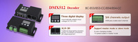 Décodeur DMX Bincolor BC-854 RGBW 4CH DMX512, décodeur DMX 4 canaux, bande LED DMX 12V 24V