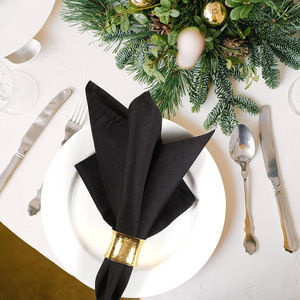 Serviettes brodées blanches en lin nappes jetables en tissu tissé naturel pour fête de mariage ou cuisine à manger serviettes unies - Product Image 6