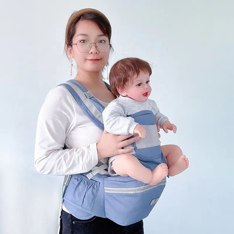 Portabebés ergonómico de algodón orgánico, soporte Lumbar, portabebés cómodo