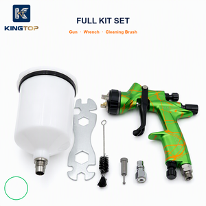 Pistolet de pulvérisation HVLP Kingtop pour peinture à base d'eau, pistolet de pulvérisation automobile professionnel Kingtop WARTE HVLP, buse de 1,3 mm et 1,4 mm, voiture - Product Image 5