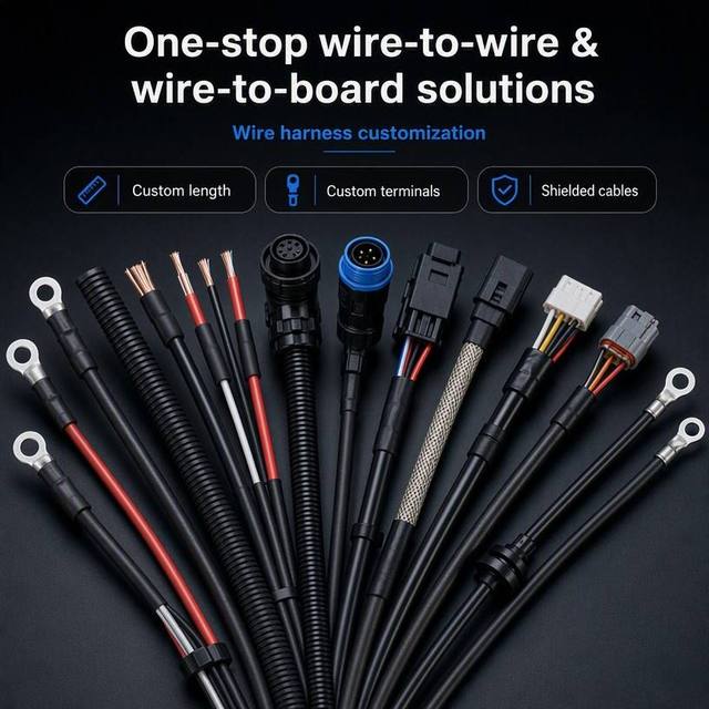 Custom M19 Overmolded Cable Assembly Wire Harness IP68 Waterproof 5 Pin 8 Pin Circular Plug with 22 14AWG Wire