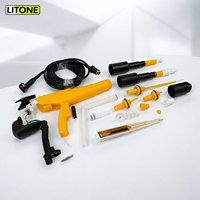 Pistolet de pulvérisation manuel à jet plat rond Litone pour cadre de vélo, équipement de fitness, retouche, pulvérisation professionnelle industrielle X1