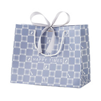 Sacs cadeaux en papier blanc écologiques portables en gros avec poignée en corde pour les faveurs de mariage, l'usage quotidien et l'emballage de détail