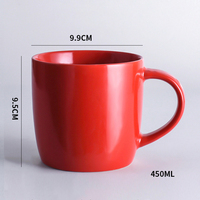 Tasse à café en céramique noire mate de 15 oz, en porcelaine, avec logo personnalisé imprimé, pour cadeau de festival, vente en gros