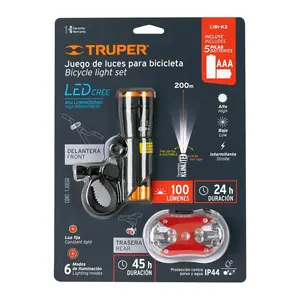 Juego de Luces Delanteras y Traseras para Bicicleta BOX 4, TRUPER - Product Image 4