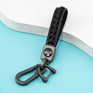 Factory <b>Customized</b> Wholesale Leather Car logo Carving Metal Woven <b>Key</b> Chain Pendant Accessories Metal Keychain <b>Key</b> <b>Ring</b> - Product Image 4