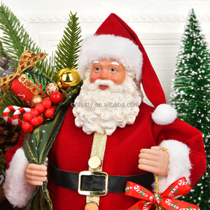 Figura de Santa Claus Hecha a Mano, Ecológica, Roja y Blanca, 27x15cm, para Decoración de Ventanas de Centros Comerciales y Hogares, Compras Navideñas, Fábrica de Artículos Navideños - Product Image 2