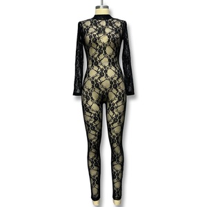 <span class=keywords><strong>Tuta</strong></span> da donna HO 2024 Sexy in rete trasparente 2024 nuova moda tute stampate con maniche a fantasia in <span class=keywords><strong>pizzo</strong></span> - Product Image 6