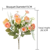 MW66794 printemps nouvel arrivage vente en gros fleurs artificielles marguerite Roses Mini Bouquet pour la maison événement mariage centre de table jardin Dec