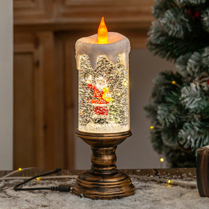 Nuevas decoraciones navideñas, luces de velas, linternas de cristal de Navidad, luces de muñeco de nieve, lámpara LED de Navidad - Product Image 5