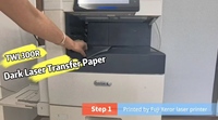 Papier de transfert thermique laser personnalisé YESN DTF 150P/300R pour vêtements en tissu clair et foncé, papier de dessin Tang