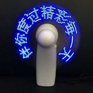 Mini Ventilador LED de Mano con Luz Intermitente, Batería Recargable, Ventilador Portátil para Eventos y Promociones - Product Image 1