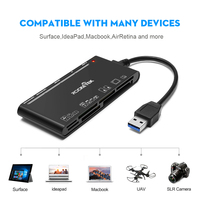 Lector de Tarjetas de Memoria USB3.0 7 en 1 Rocketek para Tarjetas CF MS M2 XD TF