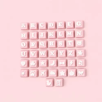 Keycap Cetak 3D DIY Huruf Nama Kustom PLA Keycap Fidget Clicker Tombol Mekanik Liontin Mainan Pereda Stres Gantungan Kunci Hadiah