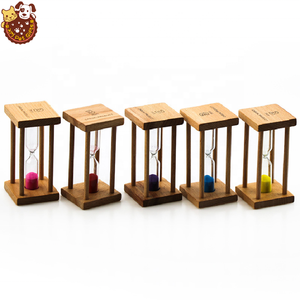 6 Stuks Als <span class=keywords><strong>Set</strong></span> 30 Seconden En 1/2/3/5/10 Minuten Mini Leuke Gadgets Houten glas Zandloper <span class=keywords><strong>Jar</strong></span> Zand Timer Voor Home Decor - Product Image 4