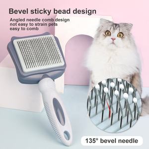 HOP Usine En Gros Autonettoyant <span class=keywords><strong>Pet</strong></span> Enlève Lâche Brosse De Fourrure Chat Perte De Brosse Avec Des Perles Collantes - Product Image 3