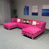 PZCN HOME Canapé d'angle moderne en velours convertible, ensemble de meubles de salon, canapés-lits de luxe pour la maison