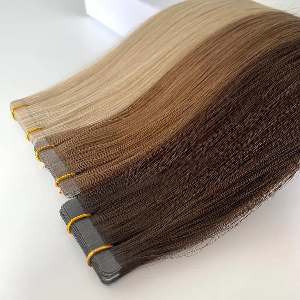 New Premium High Quality 100% European Hair, Double Drawn Invisible Remy Skin Weft 100% Human Hair Extension Tape In