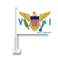 Drapeau de Samoa pour voiture, drapeau de fenêtre de voiture en polyester avec mât inclus, décorations patriotiques pour les célébrations de festivals et les défilés