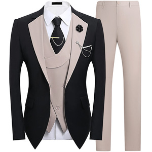 Costume trois pièces grande taille pour hommes, idéal pour les garçons d'honneur en commerce international, ou pour un hôte de <span class=keywords><strong>mariage</strong></span> <span class=keywords><strong>décontracté</strong></span> au <span class=keywords><strong>look</strong></span> haut de gamme. - Product Image 6