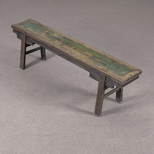 Banc long vintage en <span class=keywords><strong>bois</strong></span> ancien avec jointure traditionnelle chinoise à mortaise et tenon, double usage comme buffet ou pied de lit - Product Image 4
