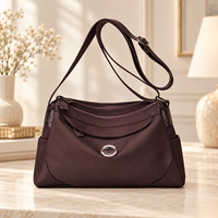 Sac bandoulière pour femme en nylon léger avec fermeture éclair lisse et détail latéral, sac bandoulière pour femme OEM ODM Vente en gros 10 pièces