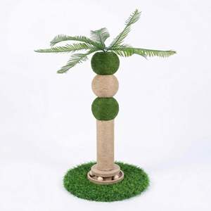 Griffoir pour chat en forme de cocotier avec jouet tournant, décoration palmier artificiel, griffoir en sisal pour chats d'intérieur - Product Image 5