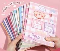 Agenda A5 Mignon à Motifs Animés Reliure Spirale, Fournitures Scolaires en Gros, Carnet de Notes Imprimé, Classeur à 6 Anneaux, Couverture en Papier, Tailles A6 A4
