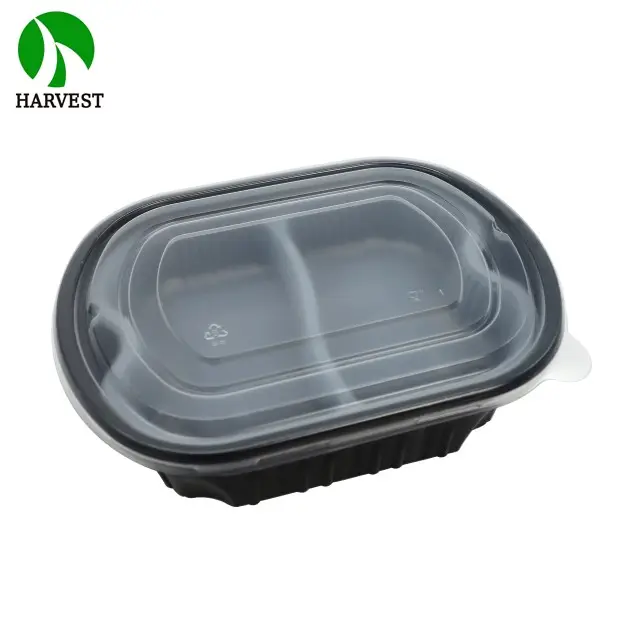 Polypropylene Hitam Plastik Blister-Makan Makanan Beku Box dengan Tray