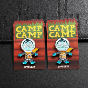 En gros Épinglette Personnalisé <span class=keywords><strong>2d</strong></span> 3D Argent Doux Émail Badges En Métal En Alliage De Zinc Mignon Dessin Animé Anime Épingles En Émail avec Carte D'emballage - Product Image 4