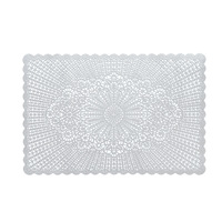 Napperons de mariage à feuilles creuses en PVC de style européen Tapis de table à manger classique et luxueux personnalisé résistant à la chaleur